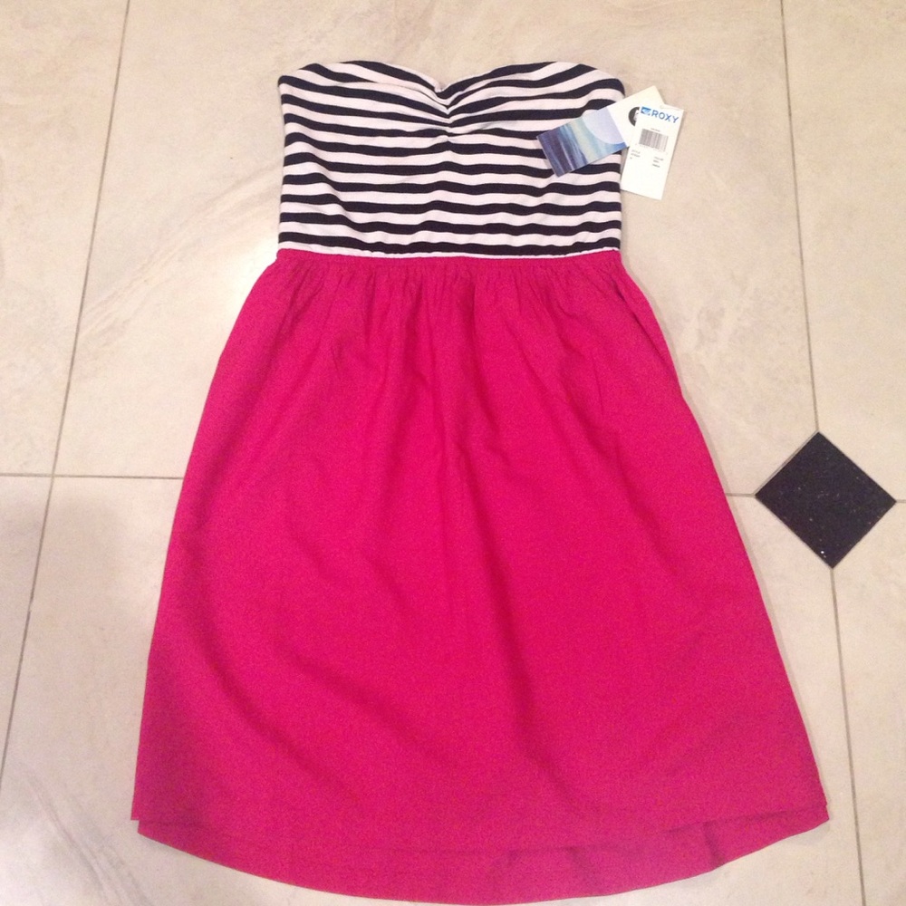 PACSUN's Roxy tube top dress with Pink Silk Medium